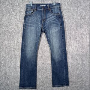 Wrangler Retro Slim Boot Mens 33x32 Blue Denim Western Rodeo Cowboy